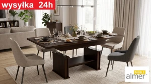 Ławostół L29 Orzech Ciemny 130(+2x40)x70 w.60(+15) podnoszony rozkładany  Stół Ława 