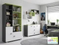 Komoda młodzieżowa GREEN Y42 120x40x76 cm – grafit / limonka / biel