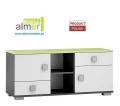 GREEN Y32 komoda młodzieżowa RTV 120x40 w.52 – grafit / limonka / biel