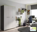 Komoda młodzieżowa GREEN Y31 120x40 w.76 grafit limonka biel