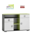Komoda młodzieżowa GREEN Y31 120x40 w.76 grafit limonka biel