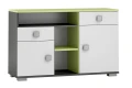 Komoda młodzieżowa GREEN Y31 120x40 w.76 grafit limonka biel