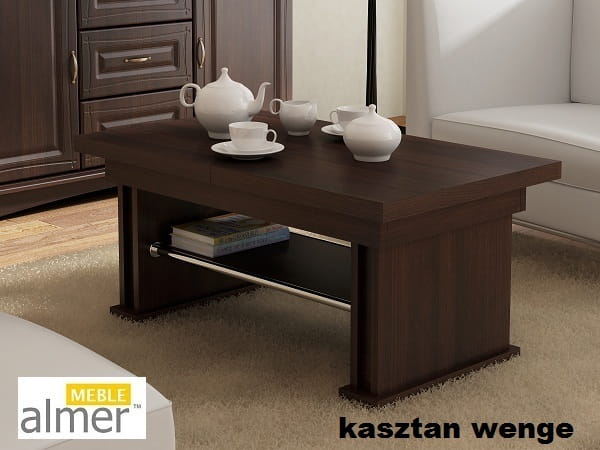 Ławostół Stół Ława L13 rozkładana 130(+40)x80 w.60(+15) podnoszony ...